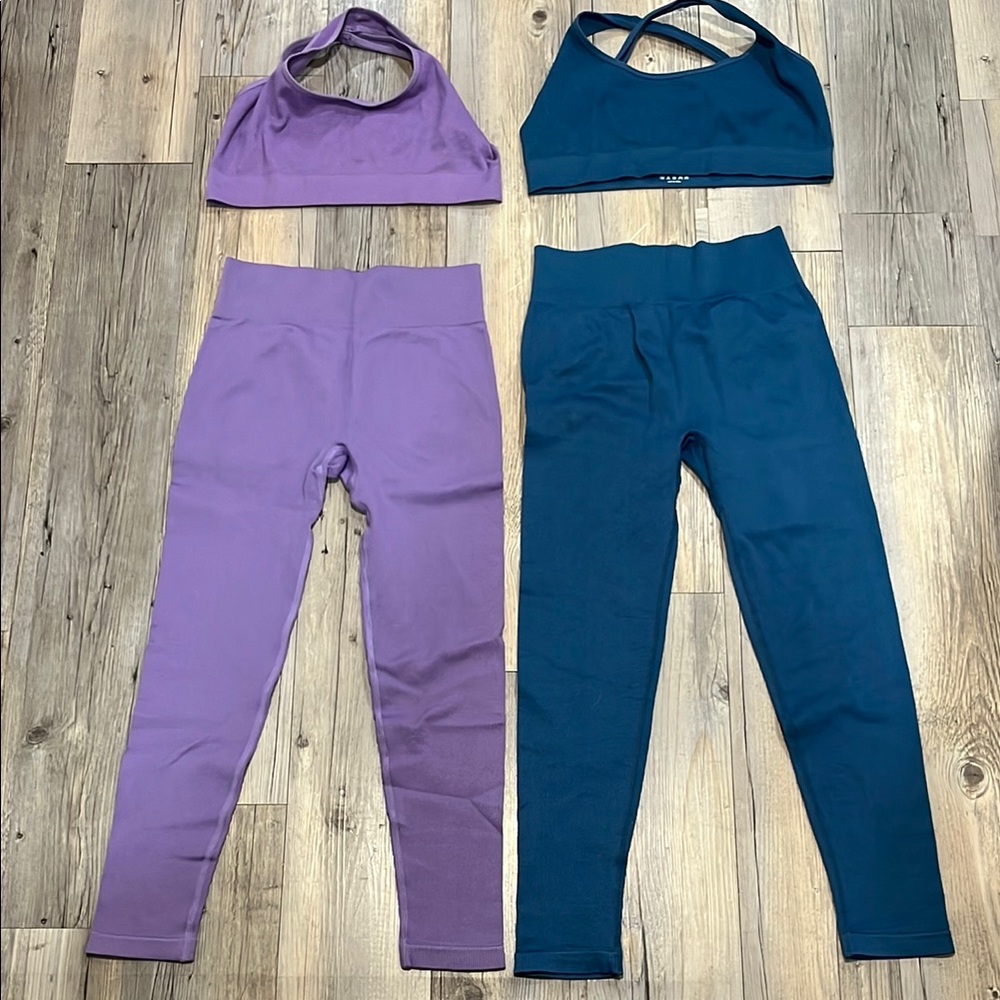 Purple and Teal Activewear Set